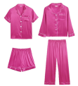 Recalled Rose Red Satin Two-Piece Pajama Sets