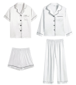 Recalled White Satin Two-Piece Pajama Sets