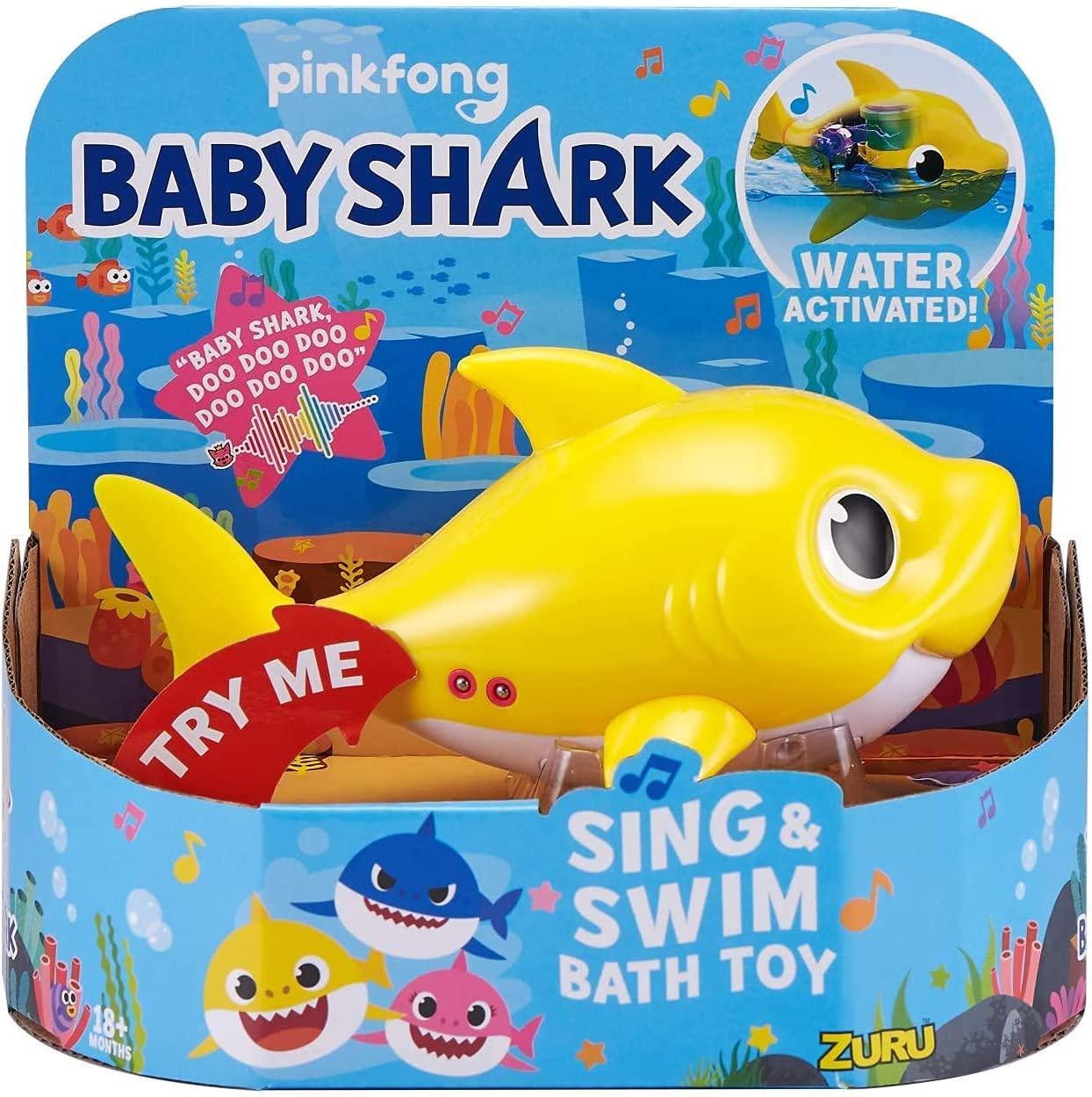 Jouet de bain requins BABY SHARK-nage tout seul au contact de l'eau grace à  ses capteurs-mélodie Baby Shark - Super U, Hyper U, U Express 