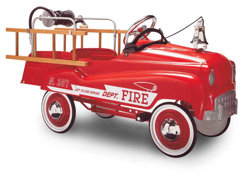 antique fire engine pedal car